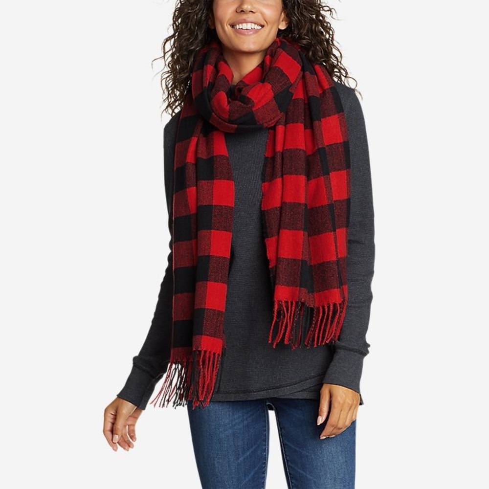 Red & Black Plaid Warm Scarf | G.H. Bass & Co.